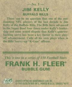 1997 Fleer Goudey #5 Jim Kelly Back