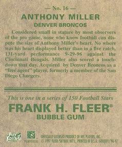 1997 Fleer Goudey #16 Anthony Miller Back