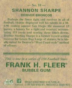 1997 Fleer Goudey #18 Shannon Sharpe Back