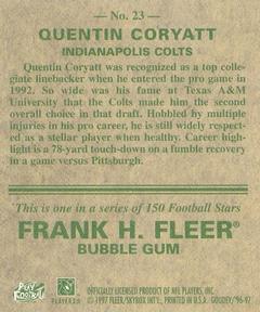 1997 Fleer Goudey #23 Quentin Coryatt Back