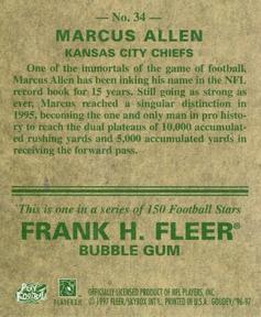 1997 Fleer Goudey #34 Marcus Allen Back