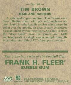 1997 Fleer Goudey #54 Tim Brown Back