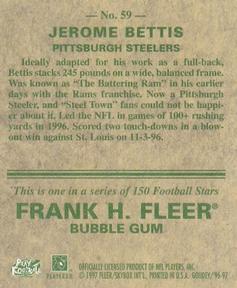 1997 Fleer Goudey #59 Jerome Bettis Back