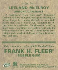 1997 Fleer Goudey #74 Leeland McElroy Back