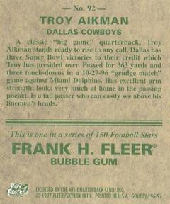 1997 Fleer Goudey #92 Troy Aikman Back
