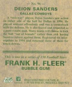 1997 Fleer Goudey #96 Deion Sanders Back