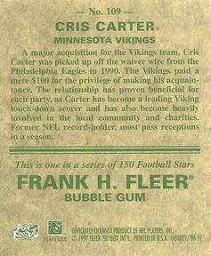 1997 Fleer Goudey #109 Cris Carter Back