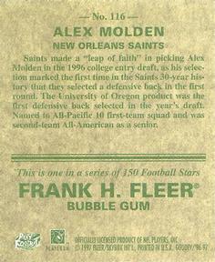 1997 Fleer Goudey #116 Alex Molden Back