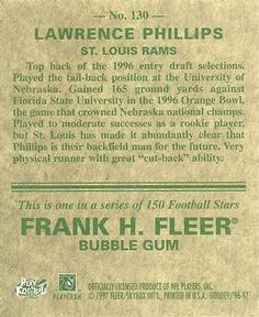 1997 Fleer Goudey #130 Lawrence Phillips Back