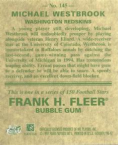 1997 Fleer Goudey #145 Michael Westbrook Back