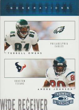 2005 Donruss Throwback Threads - Generations Blue #G-1 Terrell Owens / Andre Johnson Front