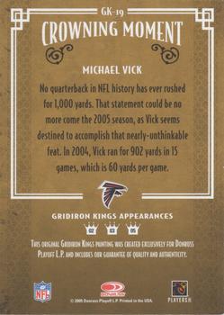 2005 Donruss Throwback Threads - Gridiron Kings #GK-19 Michael Vick Back