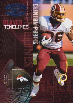 2005 Donruss Throwback Threads - Player Timelines Blue #PT-6 Clinton Portis Front