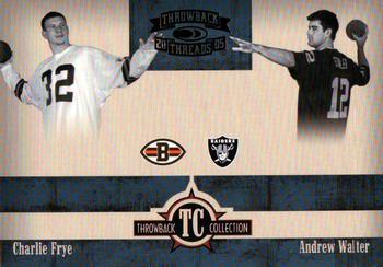 2005 Donruss Throwback Threads - Throwback Collection #TC-2 Charlie Frye / Andrew Walter Front
