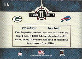 2005 Donruss Throwback Threads - Throwback Collection #TC-12 Terrence Murphy / Roscoe Parrish Back