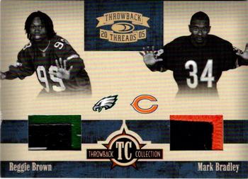 2005 Donruss Throwback Threads - Throwback Collection Material Prime #TC-11 Reggie Brown / Mark Bradley Front