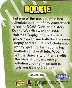1997 Fleer Goudey II - Rookie Classics #20RC Danny Wuerffel Back