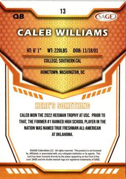 2024 SAGE HIT #13 Caleb Williams Back