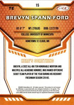 2024 SAGE HIT #15 Brevyn Spann-Ford Back