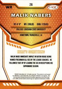2024 SAGE HIT #26 Malik Nabers Back
