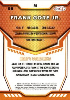 2024 SAGE HIT #30 Frank Gore Jr. Back