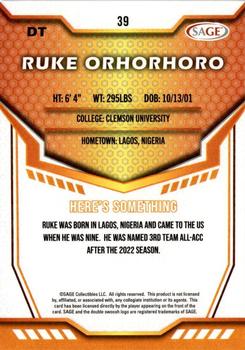 2024 SAGE HIT #39 Ruke Orhorhoro Back