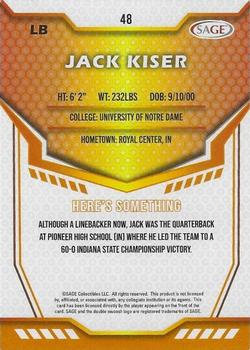2024 SAGE HIT #48 Jack Kiser Back