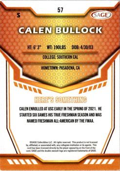 2024 SAGE HIT #57 Calen Bullock Back