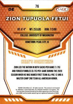 2024 SAGE HIT #76 Zion Tupuola-Fetui Back