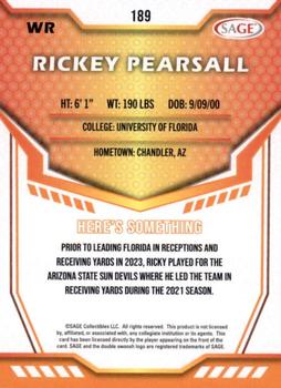 2024 SAGE HIT #189 Ricky Pearsall Back