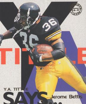 1997 Fleer Goudey - Y.A. Tittle Says #2 Jerome Bettis Front
