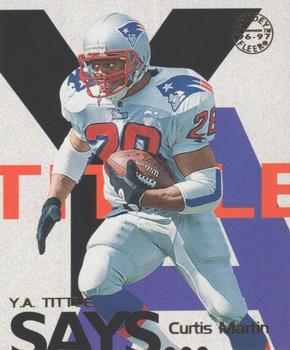 1997 Fleer Goudey - Y.A. Tittle Says #14 Curtis Martin Front