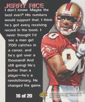 1997 Fleer Goudey - Y.A. Tittle Says #16 Jerry Rice Back
