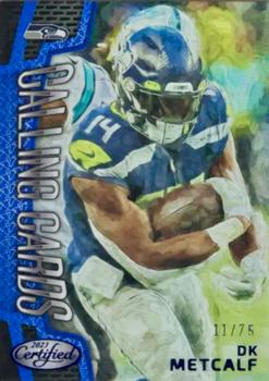 2023 Panini Certified - Calling Cards Mirror Blue #CALL-2 DK Metcalf Front