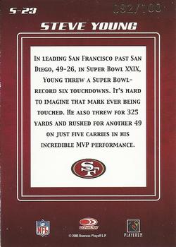 2005 Donruss Zenith - Spellbound Gold #S-23 Steve Young Back