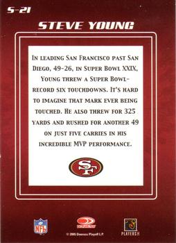 2005 Donruss Zenith - Spellbound Silver #S-21 Steve Young Back