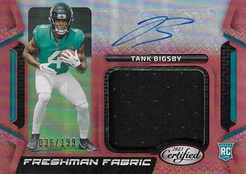 2023 Panini Certified - Freshman Fabric Mirror Signatures Red #FFMS-24 Tank Bigsby Front