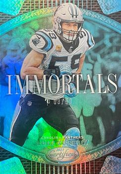 2023 Panini Certified - Immortals Mirror Teal #I-10 Luke Kuechly Front