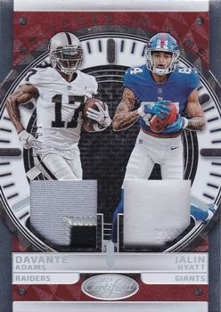 2023 Panini Certified - Stitches in Time Dual Mirror Red Etch #SITD-10 Davante Adams / Jalin Hyatt Front
