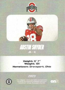 2023 ONIT Athlete Ohio State Buckeyes #4 Austin Snyder Back