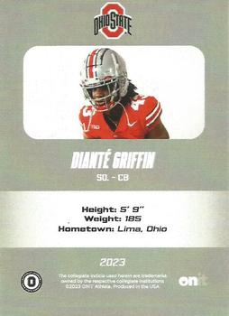 2023 ONIT Athlete Ohio State Buckeyes #29 Dianté Griffin Back