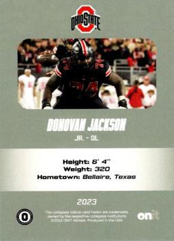 2023 ONIT Athlete Ohio State Buckeyes #30 Donovan Jackson Back