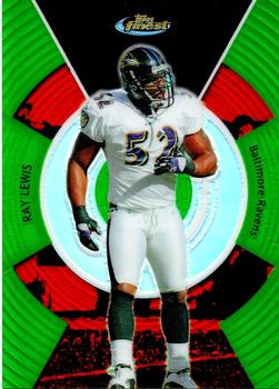 2005 Finest - Green Refractors #12 Ray Lewis Front