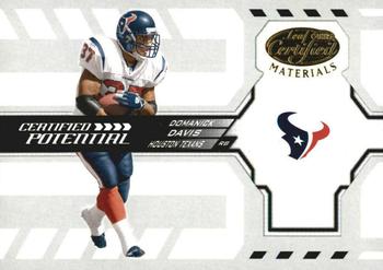 2005 Leaf Certified Materials - Certified Potential #CP-15 Domanick Davis Front