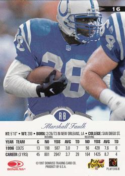 1997 Leaf #16 Marshall Faulk Back