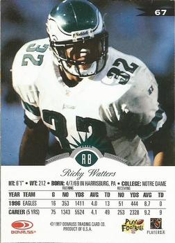 1997 Leaf #67 Ricky Watters Back