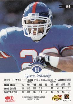 1997 Leaf #68 Tyrone Wheatley Back