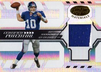 2005 Leaf Certified Materials - Certified Potential Jersey Prime #CP-19 Eli Manning Front
