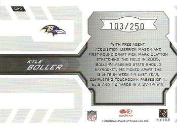 2005 Leaf Certified Materials - Certified Potential Red #CP-3 Kyle Boller Back