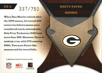 2005 Leaf Certified Materials - Certified Skills #CS-5 Brett Favre Back